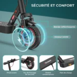 iScooter i9Max - Patinete eléctrico de 10 pulgadas - 500 W, 10 Ah, 35 km/h - Imagen 10