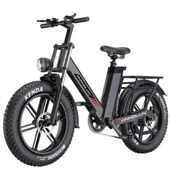PHNHOLUN C6 PRO – Bicicleta eléctrica de doble suspensión - Batería de 48 V 17,5 Ah - Motor de 1000 W - Autonomía máxima de 120 km