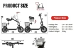 BOGIST M5 Pro 12" - Patinete eléctrico con motor de 500 W, batería de 48 V y 13 Ah, asiento y portaequipajes - Imagen 5